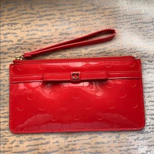 Kate Spade Red Bow Polka Dot Wristlet